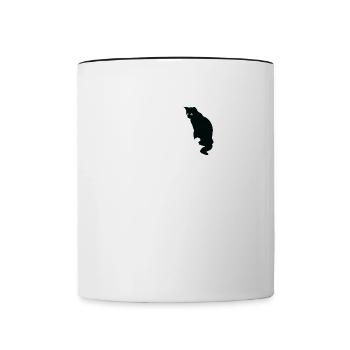 I Found This Humerus Gift Funny Cat Lover Gifts - Contrasting Mug - white/black - Front