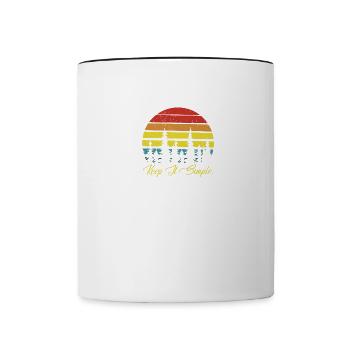 Camping Keep It Simple Tee Shirt - Tasse zweifarbig - Weiß/Schwarz - Vorne