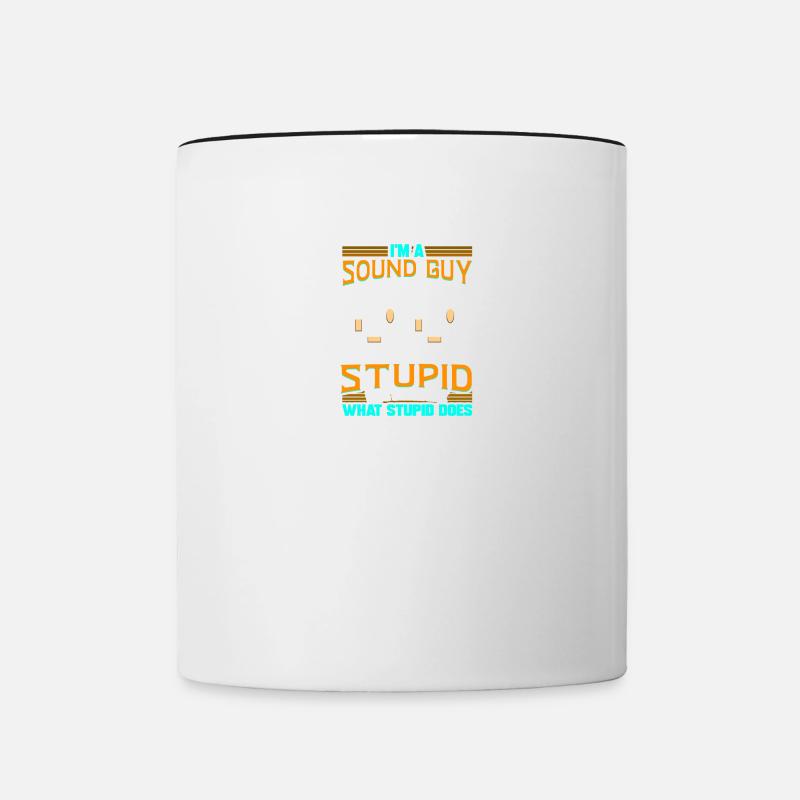 Ingénieur du son Console de mixage Ingénieur du son - Mug contrasté - blanc/noir