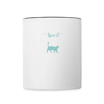 Spirit Animal Cat Gifts For Cat Lovers Cat Lover - Tasse zweifarbig - Weiß/Schwarz - Vorne