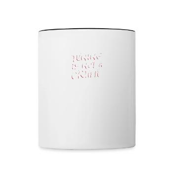Le réglage n'est pas un crime - le réglage dit un cadeau - Mug contrasté - blanc/noir - Devant