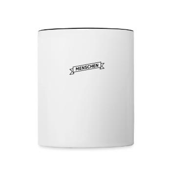 Fisch Geschenk für Angelfans Angler Fischer Männer - Tasse zweifarbig - Weiß/Schwarz - Vorne