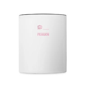 Frauen Mädchen Läufer Shirt Sport Geschenkidee - Tasse zweifarbig - Weiß/Schwarz - Vorne