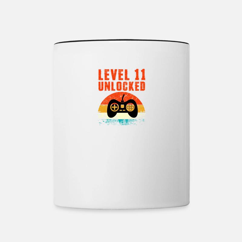 Niveau 11 débloqué - Mug contrasté - blanc/noir