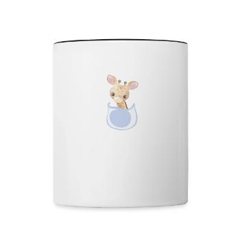 Marsupium Bébé Girafe - Mug contrasté - blanc/noir - Devant