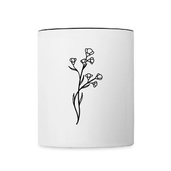 simple wildflower - Contrasting Mug - white/black - Front