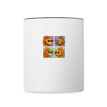 Goldfish Squad Team Fish Sonnenbrille mit - Tasse zweifarbig - Weiß/Schwarz - Vorne