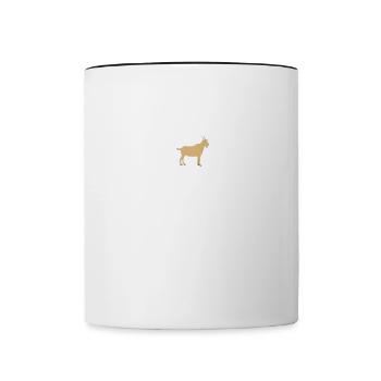 Je suis une chèvre dans un costume humain - Mug contrasté - blanc/noir - Devant
