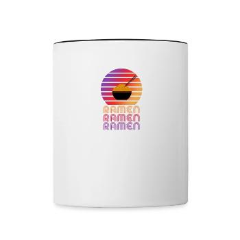 Ramen - Mug contrasté - blanc/noir - Devant