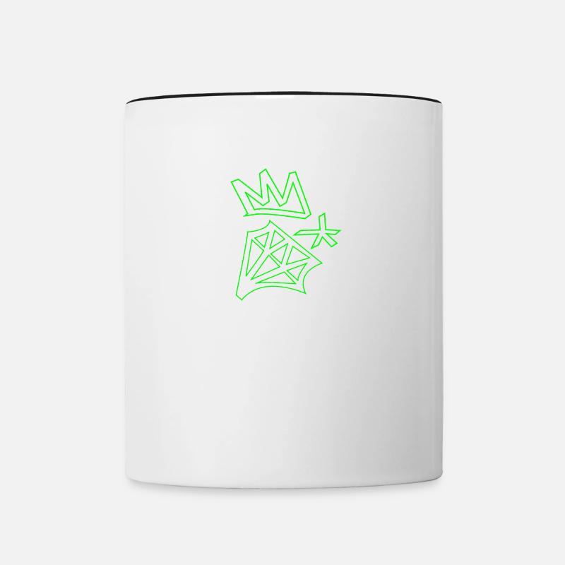 Diamant vert - Mug contrasté - blanc/noir