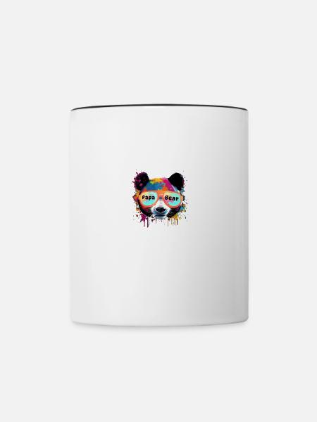 Panda,pandabär,bär, Graffiti,bun - Tasse zweifarbig - Weiß/Schwarz