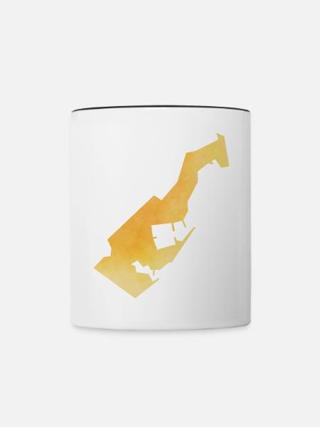 Monaco - Tasse zweifarbig - Weiß/Schwarz