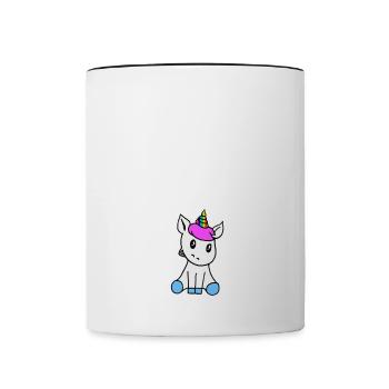 Don't grow up it'sa unicorn unicorn - Contrasting Mug - white/black - Front