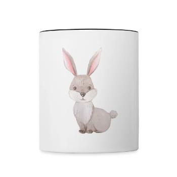 Ein Häschen für´s Häschen - Tasse zweifarbig - Weiß/Schwarz - Vorne