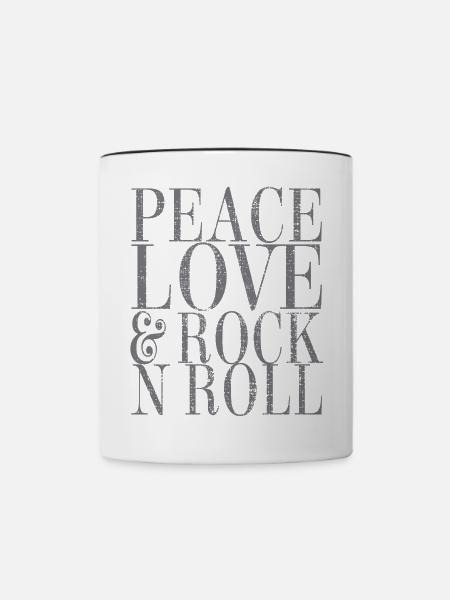 Rock And Roll - Tasse zweifarbig - Weiß/Schwarz