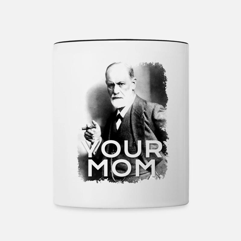 Conflit d'Œdipe complexe de Freud Oedipe - Mug contrasté - blanc/noir