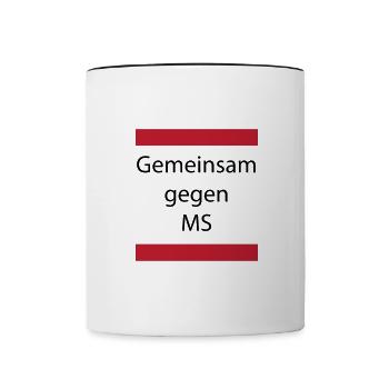 Gemeinsam gegen MS - Tasse zweifarbig - Weiß/Schwarz - Vorne