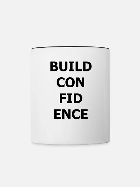 BUILD CONFIDENCE - Tasse zweifarbig - Weiß/Schwarz