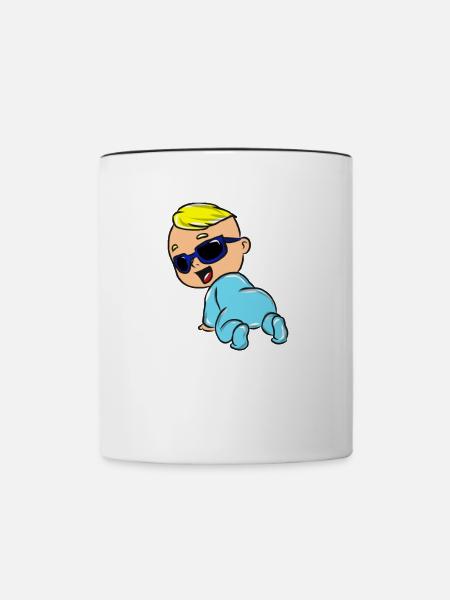 Baby - Tasse zweifarbig - Weiß/Schwarz