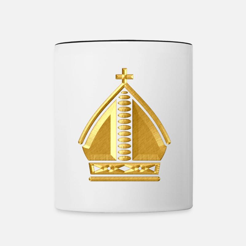 Pope Crown - Contrasting Mug - white/black