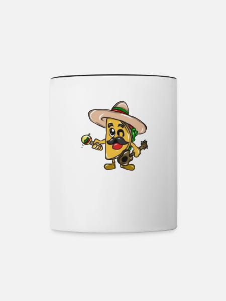 Taco Essen Mexico - Tasse zweifarbig - Weiß/Schwarz