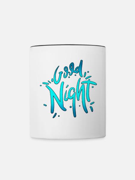 Good Night - Tasse zweifarbig - Weiß/Schwarz