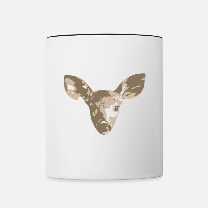 Deer Deer - Contrasting Mug - white/black