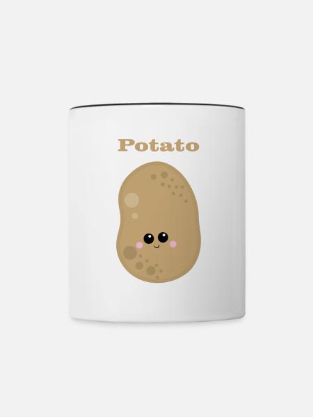 Potato - Tasse zweifarbig - Weiß/Schwarz