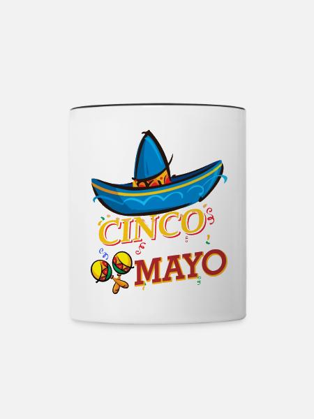 cinco de mayo - 5 de mayo - Tasse zweifarbig - Weiß/Schwarz
