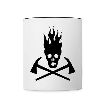firefighter - Mug contrasté - blanc/noir - Devant