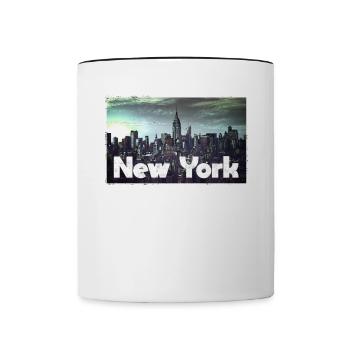 New York City - Mug contrasté - blanc/noir - Devant