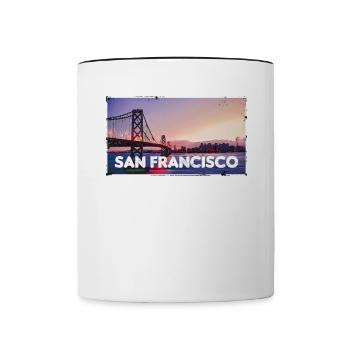 San Francisco America USA - Contrasting Mug - white/black - Front