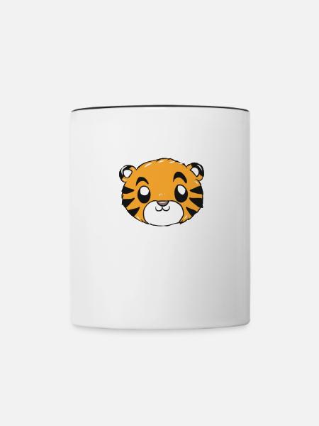 Tiger - Tasse zweifarbig - Weiß/Schwarz