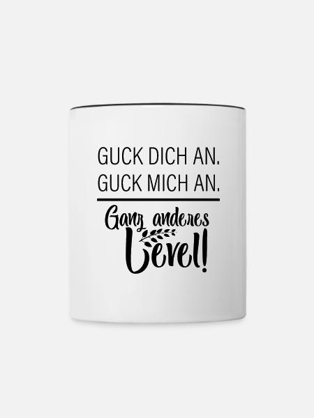 Ganz anderes Level! - Tasse zweifarbig - Weiß/Schwarz