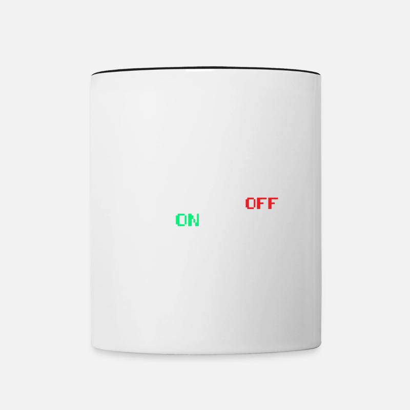 Turn it on and off gift - Contrasting Mug - white/black