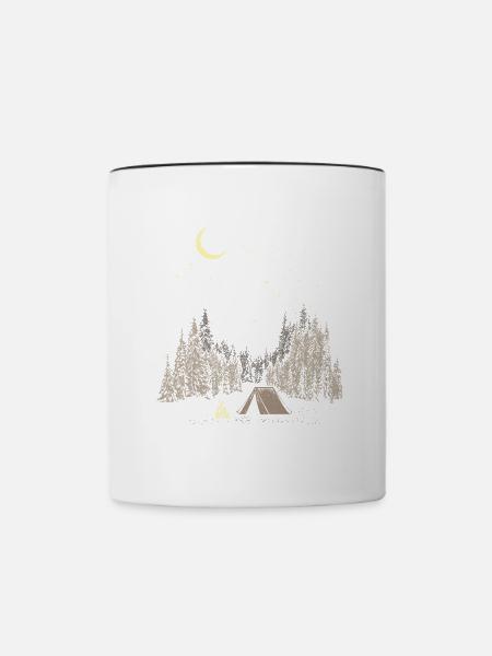 Wald Camping Geschenk - Tasse zweifarbig - Weiß/Schwarz