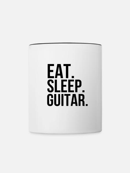 Gitarre - Tasse zweifarbig - Weiß/Schwarz