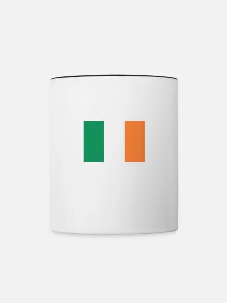 Irland - Tasse zweifarbig - Weiß/Schwarz