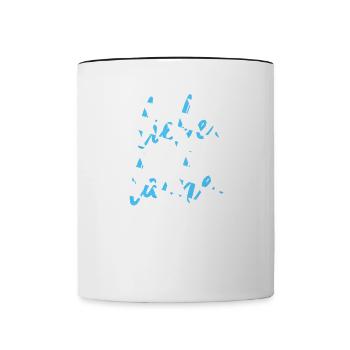 Leberkas Leberkäse Bayrisch Bayern Fleischkäse - Tasse zweifarbig - Weiß/Schwarz - Vorne
