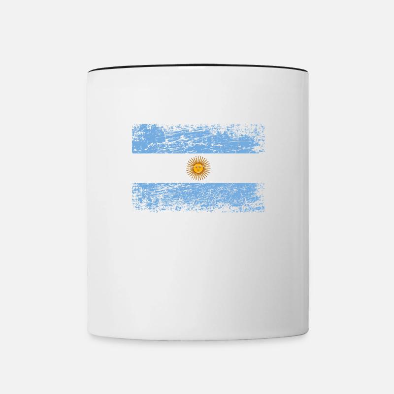Argentine drapeau drapeau argentin Tango - Mug contrasté - blanc/noir