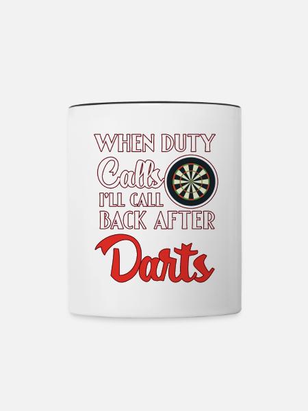 Darts Dart - Tasse zweifarbig - Weiß/Schwarz