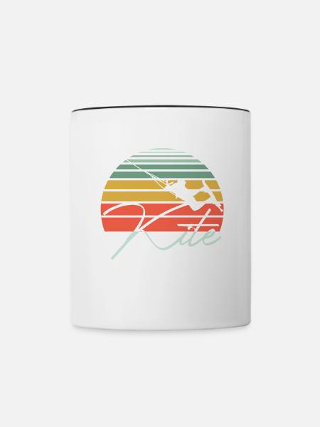 Kitesurf Kite Surfer - Tasse zweifarbig - Weiß/Schwarz