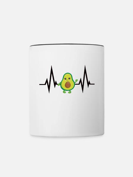 Avocado - Tasse zweifarbig - Weiß/Schwarz