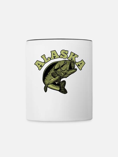 Alaska Fisch - Tasse zweifarbig - Weiß/Schwarz