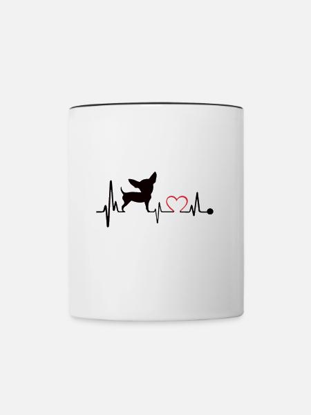 Chihuahua - Tasse zweifarbig - Weiß/Schwarz