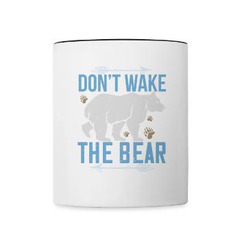 Nicht den Bären wecken Design - Tasse zweifarbig - Weiß/Schwarz - Vorne