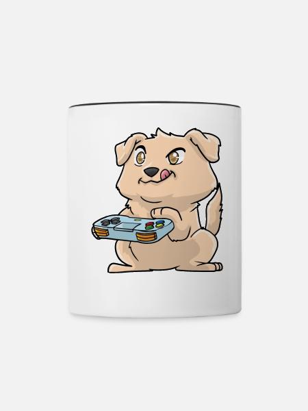 Labrador Kawaii - Tasse zweifarbig - Weiß/Schwarz