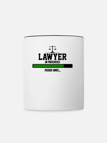 lawyer in progress please wait - Tasse zweifarbig - Weiß/Schwarz
