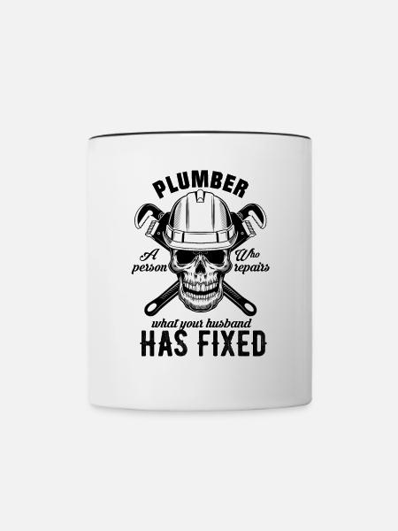 Klempner - Tasse zweifarbig - Weiß/Schwarz