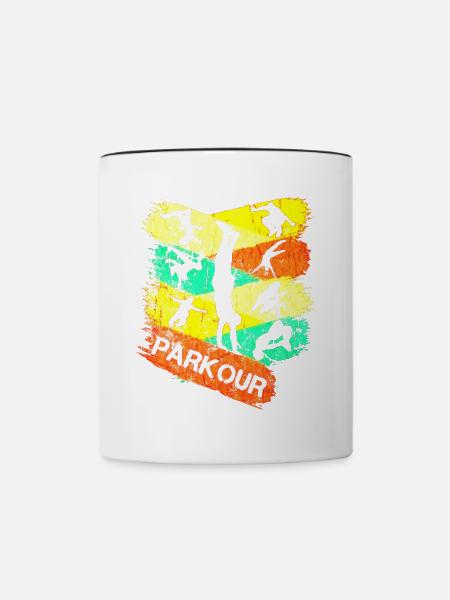 Parkour Freerunning Urban - Tasse zweifarbig - Weiß/Schwarz